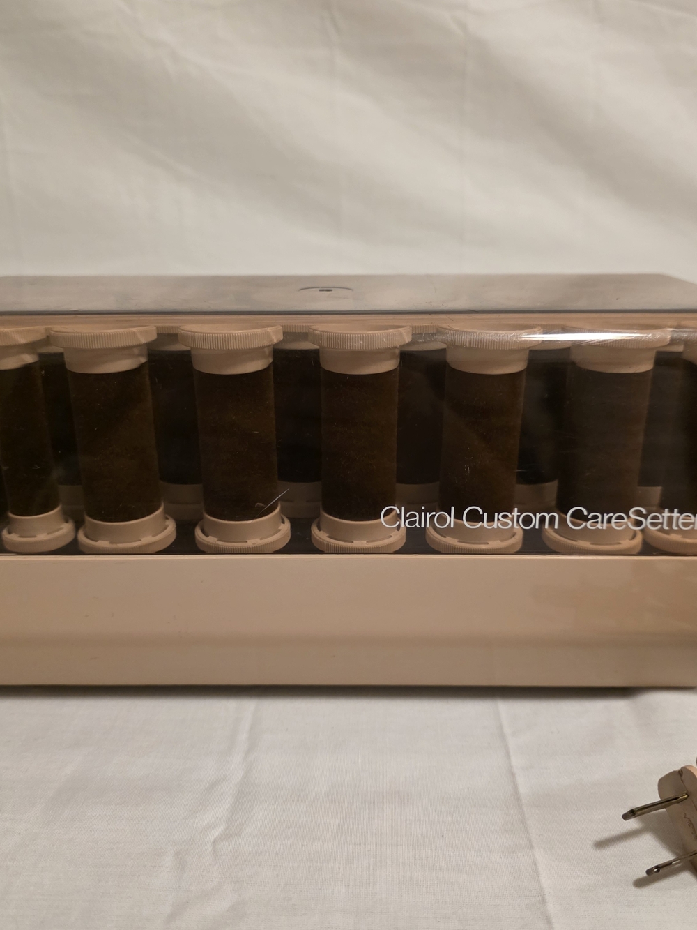 Vintage Clairol Custom Caresetter 20 Velvet Hot Rollers Curlers *WORKS* NO CLIPS